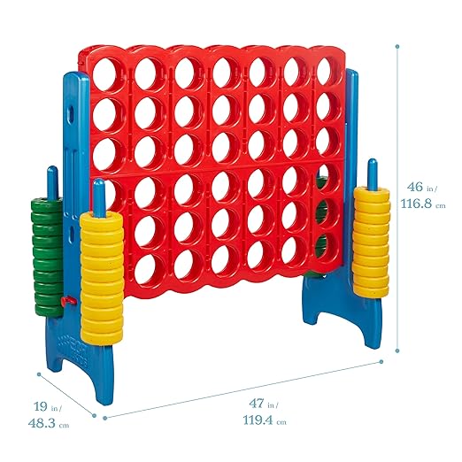 ECR4Kids Jumbo 4-To-Score, Giant Game, Assorted