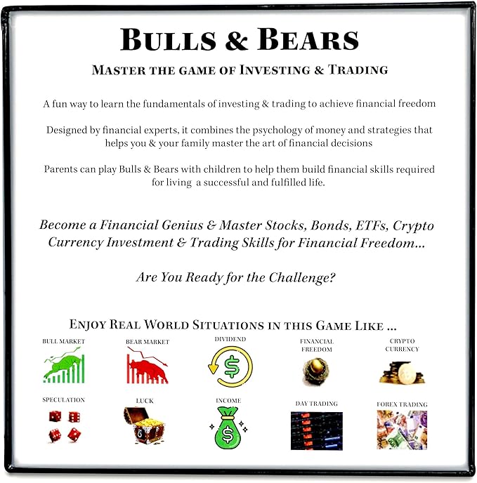 Life Sutra: Bulls & Bears - Easy-to-Play Financial Board Game for Ages 12+ | 2-6 Players | Learn Stocks, Crypto & More | STEM-Approved