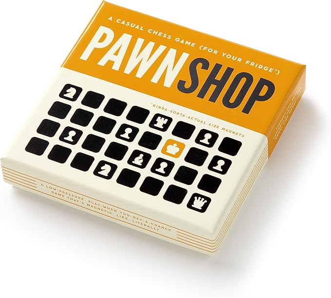 Brass Monkey Pawn Shop – Casual Chess Magnetic Fridge Game with Instruction Book