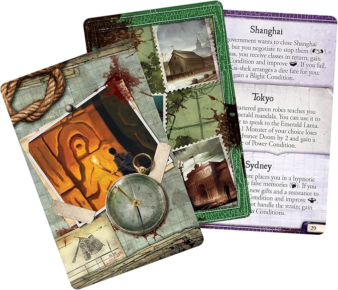 Eldritch Horror Signs of Carcosa Board Game EXPANSION | Mystery Game | Cooperative Board Game for Adults and Family | Ages 14+ | 1-8 Players | Avg. Playtime 2-4 Hours | Made by Fantasy Flight Games