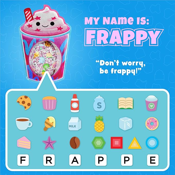 BIZYBOO - The Original Seek & Find Plush - Hidden Object Search Problem Solving Educational Matching Game for Kids 2 and Up (Frappy)