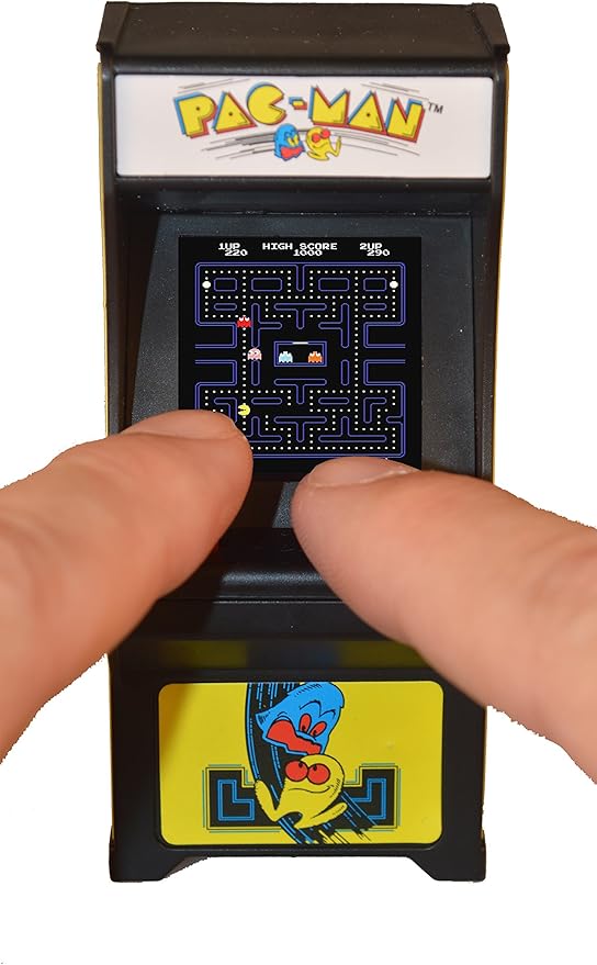 Tiny Arcade Pac-Man 3.5" Mini Retro Game - Functional Arcade Cabinet w/ Real Gameplay & Sounds - Classic Game Fits in the Palm of Your Hand (Ages 8+)