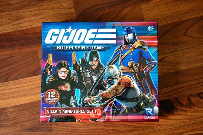 Renegade Games Studios: G.I. Joe Roleplaying Game: Villain Miniatures Set 1-12 Miniatures Expansion, Unpainted 28mm Scale Character Figures, RPG Boardgame Accessory