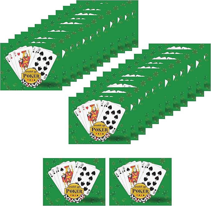 My Scratch Offs Casino Night Party Gambling Scratch Off Game Cards - 26 Pack (Poker Scratch Off)
