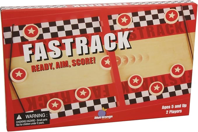 Tabletop Air Hockey Game, Kids Teens Family Adult Party Game Nights, The Original Wooden 2-Player Disc Slinging Game, Fastrack by Blue Orange Games