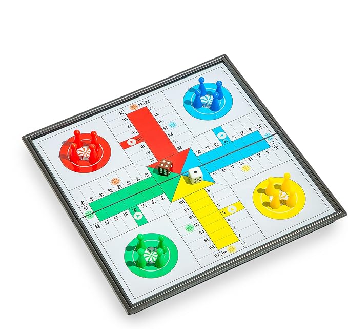 Ludo Magnetic Folding Travel Board Game Set - 9.75 Inches