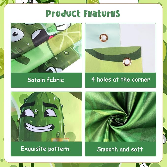Serencatcher Pickle Toss Game Banner with 3 Bean Bags Funny Pickle Bean Bag Toss Games Backdrop for Pickle Party Games Pickle Themed Birthday Baby Shower Party Decorations Supplies