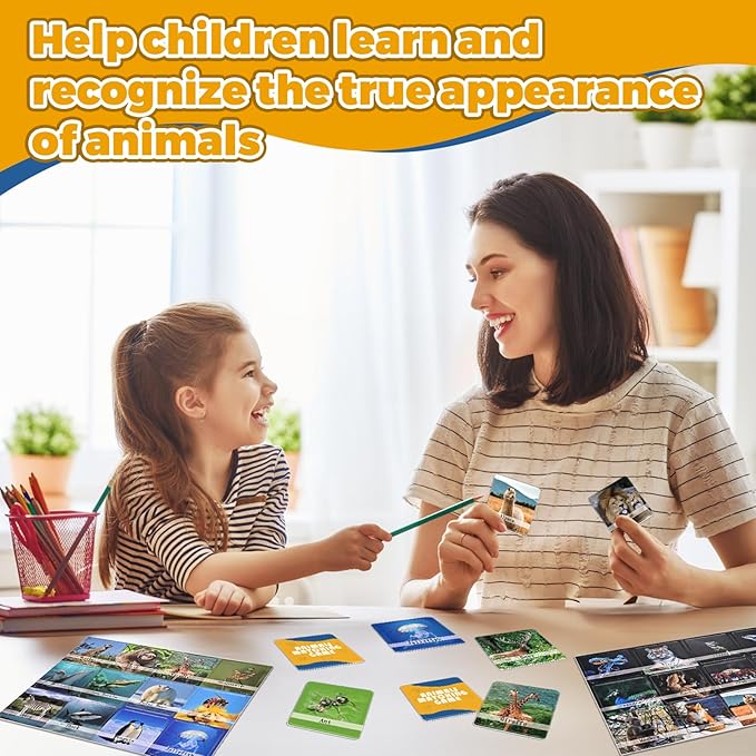 GOLDGE 120PCS Memory Match Game for Kids | Animal Theme | Educational Toddler & Preschool Activity | Boys, Girls, & Family Fun | Board Game