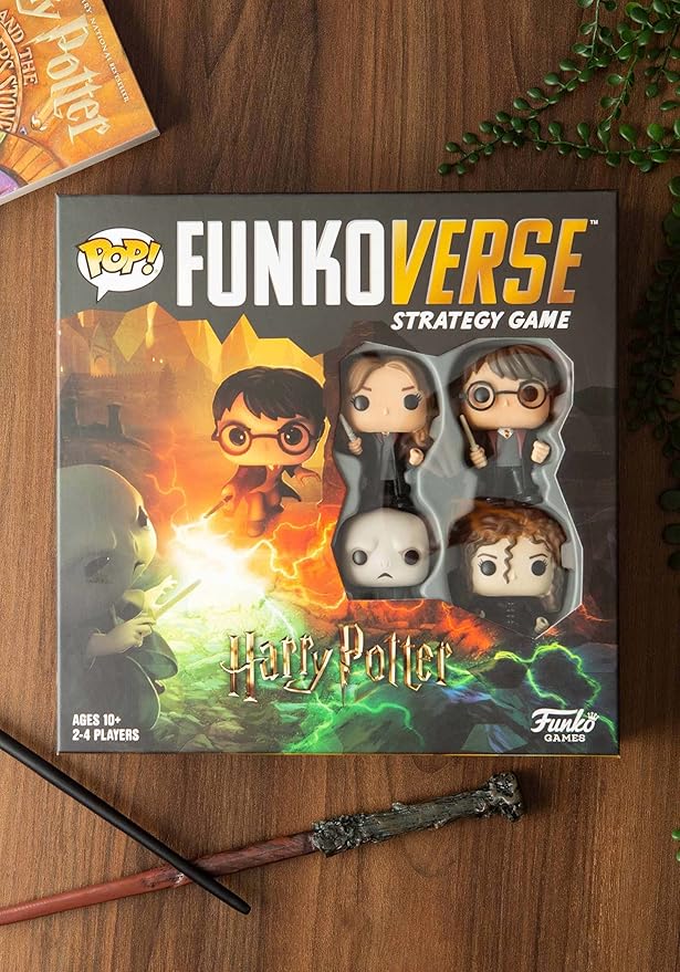 Funko Games Funko Harry Potter 100 Funkoverse - (4 Character Pack) ENGLISH Board Game, Multi Colour - Light Strategy Board Game for Children & Adults (Ages 10+) - 2-4 Players - Gift Idea
