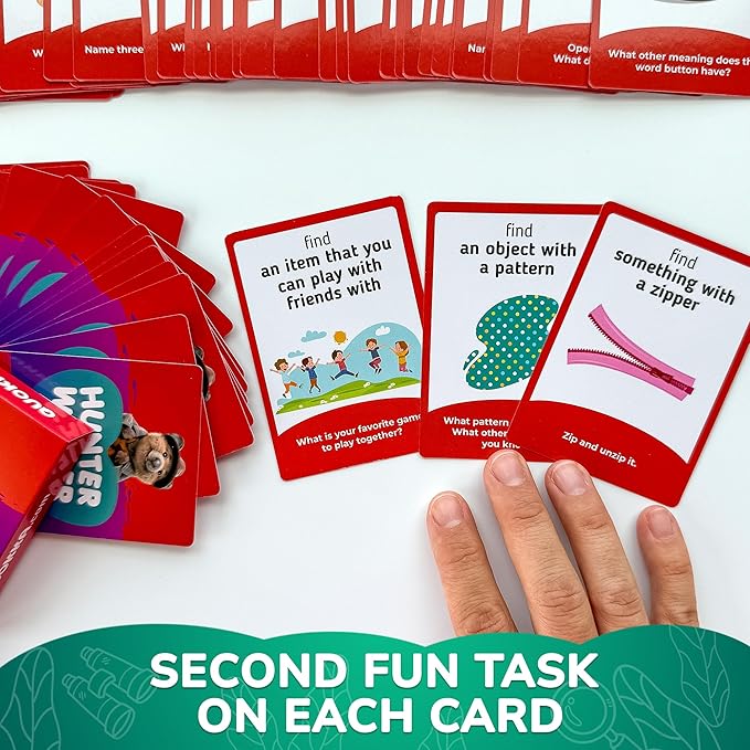 QUOKKA Scavenger Hunt Cards for Kids Ages 4-8 - Indoor Search and Find Activities for Kids Ages 6-8 - Educational Party Games for 6-8 Year Olds
