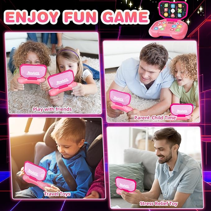 Handheld Dance Games for Kids - 4 Fun Brain & Memory & Reaction & Speed Training Pop Fidget Toys for Boys and Girls -Birthday Gifts for Age 6-12 Years Old Kids Teens Gift Ideas-W/Battery