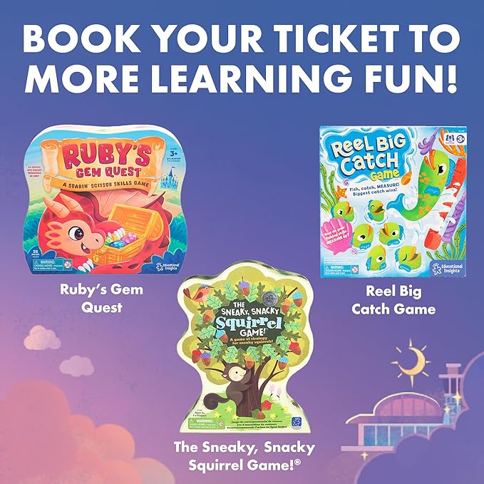 Educational Insights Time to Fly Game - Telling Time Activity, Learning Time Clock for Kids, Board Games for Kids Ages 4+