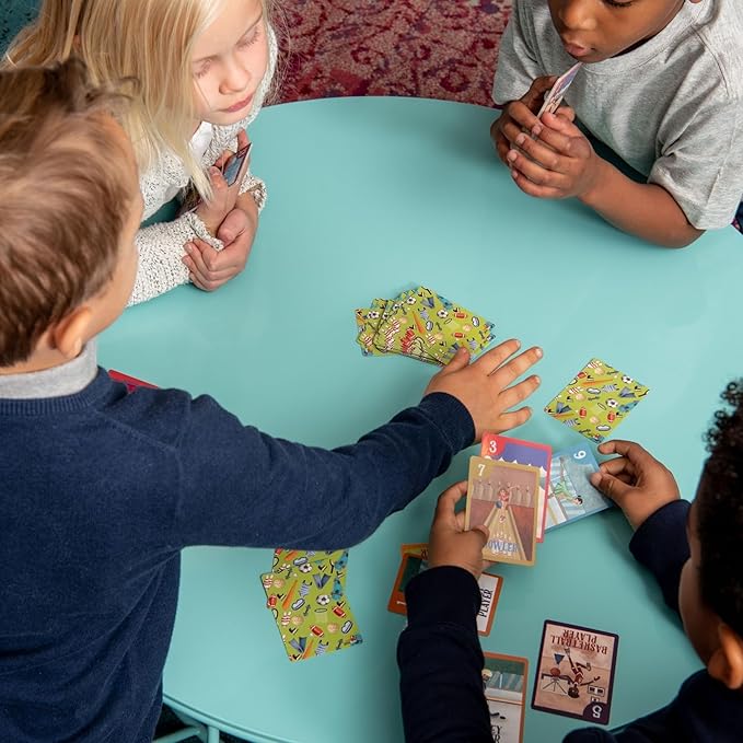 Upbounders- Sports Go Fish Cards for Boys Girls, Beginner Matching Pairs Family Game for Toddlers, Fun Numbers Flash Cards with Diverse Children