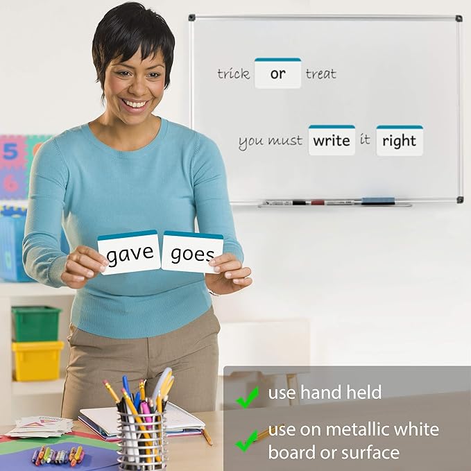 2nd Grade Sight Words Magnetic Flash Cards(Second Grade) - 46 Sturdy Large Dolch Cards for Literacy of Beginning Readers, Homeschool, Teachers and ESL