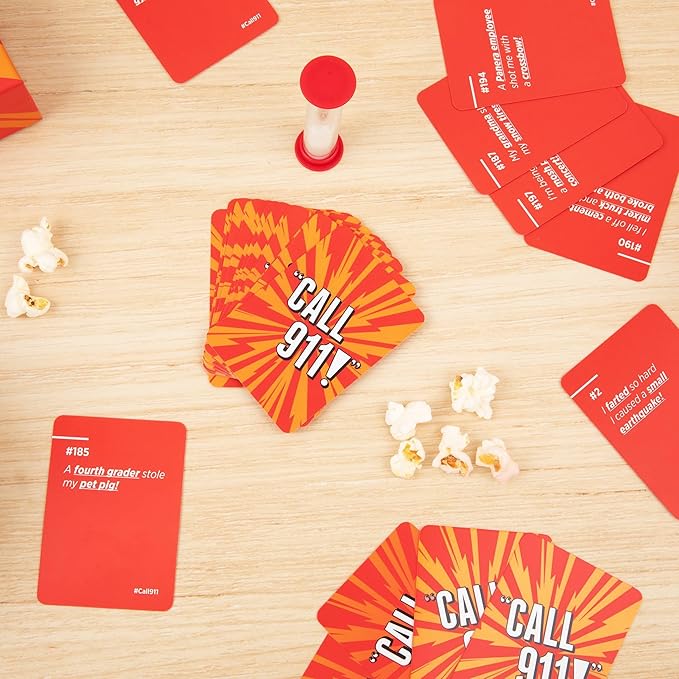 Call 911! | A Family Game of Unexpected Emergencies | Family Card Games for Adults & Kids, 200 Emergency Prompts | Fun Card Games for Family Game Nights, Nurse Graduation Gifts, & Parties | Ages 14 Up