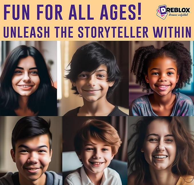 Storytelling Card Game for Family | Educational, Creative, Imaginative, Fun for Kids and Adults | DREBLOX Card Game | Quality Time | Ages 7 and Up