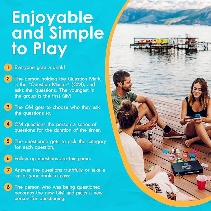 ASKMEANYTHING: Fun Icebreaker Game & Conversation Cards for Couples, Teams, and Friends – Perfect for Therapy Games, Team Building, and Parties