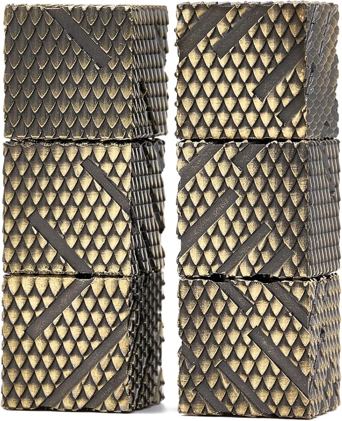 D&D Dice Set,6PCS Unique Dragon Scale Design Zinc Alloy Dice for Dungeons and Dragons, Board Game MTG DND Yahtzee(Ls-Bronze)