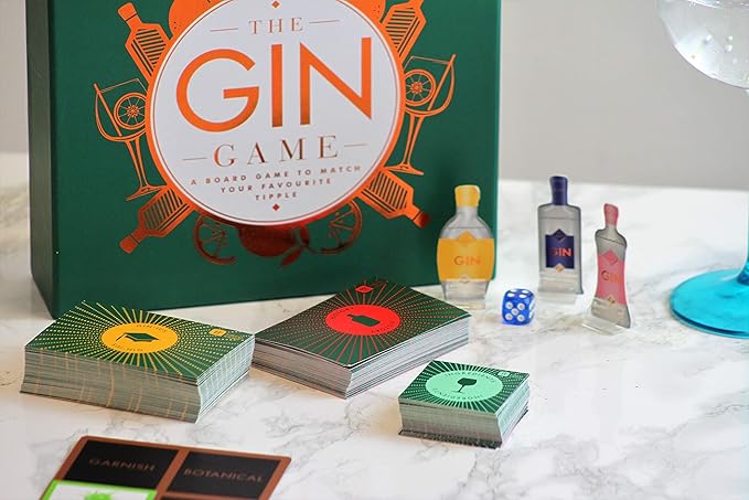Talking Tables Gin Themed Trivia Board Game, Games Night, Adults, After Dinner Party,General Knowledge, G&T, Gin Lover,