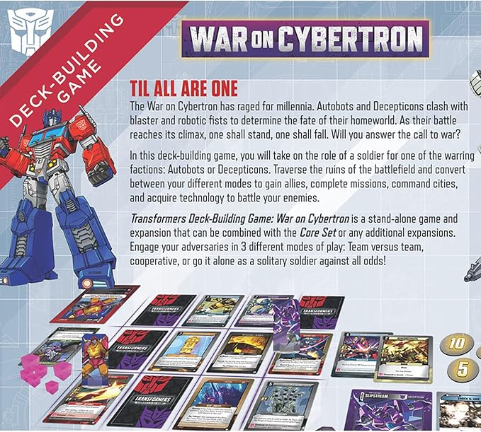 Renegade Game Studios Transformers Deck-Building Game: War On Cybertron - Stand Alone Game & Expansion, Ages 14+, 1-4 Players, 45-90 Min