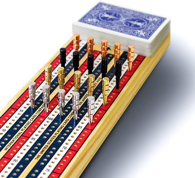 Metal Cribbage Pegs for Cribbage Board Game. Work with Regular Peg Board 1/8 Hole Size Like Bicycle Board Games. Pack of 20 Crib pegs.