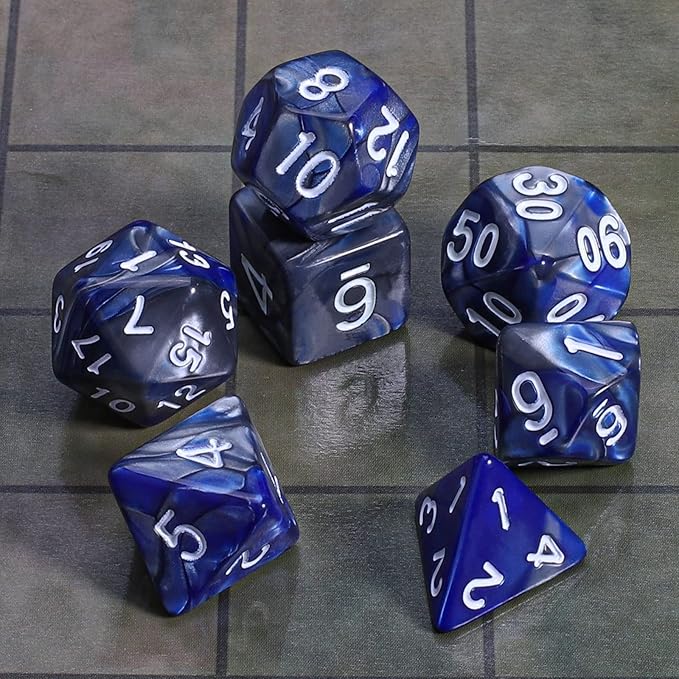 CiaraQ DND Polyhedral Dice Set with Dice Bag for Dungeons and Dragons RPG MTG Role Playing Table Games