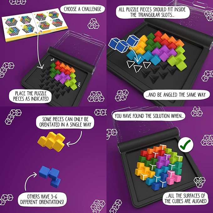 SmartGames IQ Perplex Travel Puzzle Game with 120 Challenges for Ages 12 - Adult