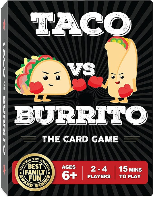 Taco vs Burrito - The Wildly Popular Surprisingly Strategic Card Game Created by a 7 Year Old - 5 Ways to Play - a Family-Friendly Party Game for Kids, Teens & Adults