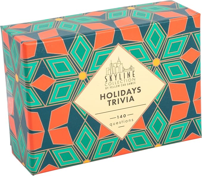 Skyline Collection Trivia Set - Holidays Trivia, 140 Question Cards - Game Night Entertainment for Families & Friends