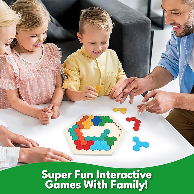 Wooden Brain Teaser Puzzles for Adults and Kids Boys Girls,Logic Brain Puzzles Games for Classroom & Party Times,Wooden Block Puzzle STEM Montessori Educatioanl Toys Gift for All Ages(2 Pack)
