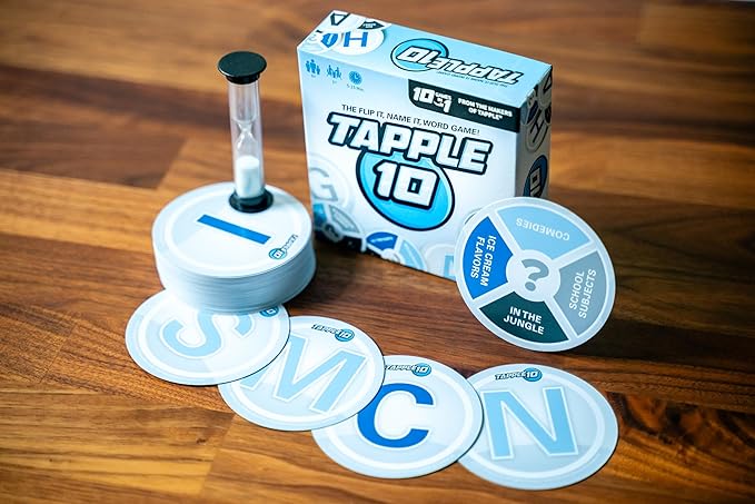 USAopoly Tapple 10 | Featuring 10 Different Games in 1 | Fast-Paced Fun Family Card Game in Portable Packaging | 1 or More Players, Ages 8+