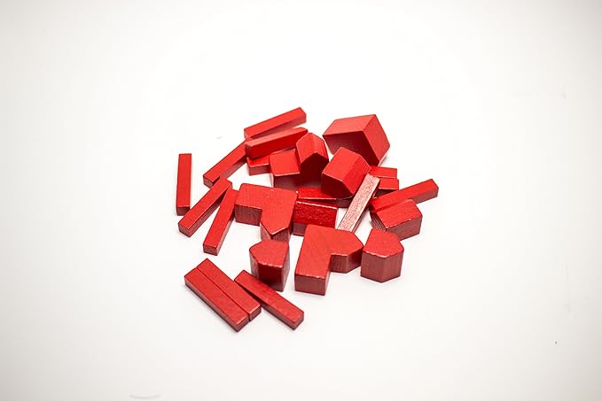 Red Wood Replacement Pieces for Settlers of Catan