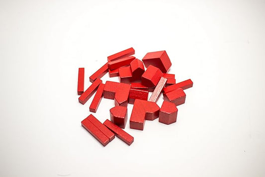 Red Wood Replacement Pieces for Settlers of Catan