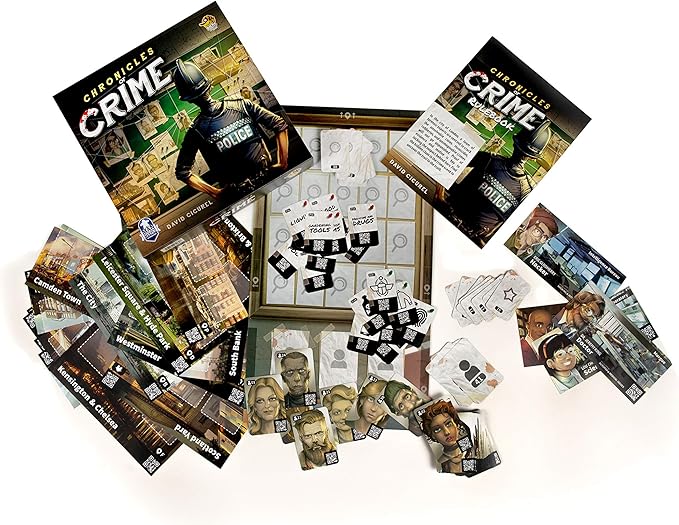 Chronicles of Crime Board Game | Murder Mystery Game | Criminal Investigation Game | Cooperative Game for Kids and Adults | Ages 12+ | 1-4 Players | Avg. Playtime 60-90 Mins | Made by Lucky Duck Games