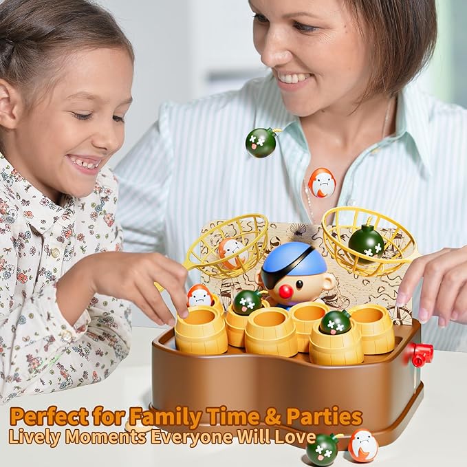 Pirate Bounce and Catch Games for Kids 3-5, Toddler Games for Kids 4-6, Birthday Gifts for 5-7 Boys and Girls, Family Toddler Board Games
