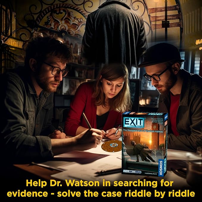 EXIT: The Game - The Disappearance of Sherlock Holmes | Escape Room | Puzzles | Cooperative Games | Mystery Game | London | Kosmos | Family Friendly | 1-4 Players