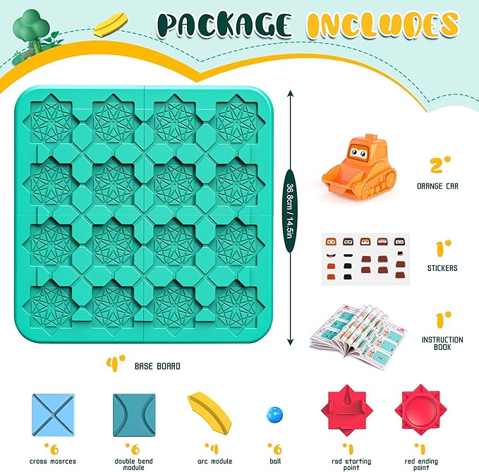 STEM Board Games, Puzzle Logical Builder Kids Toys, Preschool Montessori Brain Teasers Birthday Gifts for Kids 4-8 Years Old