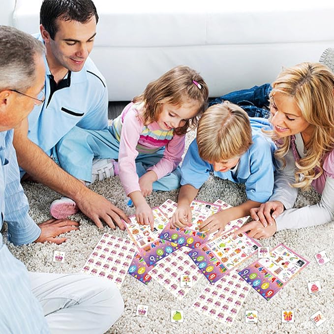 Birthday Bingo Game, 24 Players Birthday Party Bingo Games Birthday Bingo Cards Happy Birthday Bingo Game Cards for Adults Home School Classroom Activities Family Birthday Party Supplies