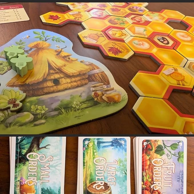 Honey Buzz Fall Flavors Standard Edition - Strategic Worker Placement Board Game Expansion Autumn-Themed Add-On for 1-4 Players, Ages 10+