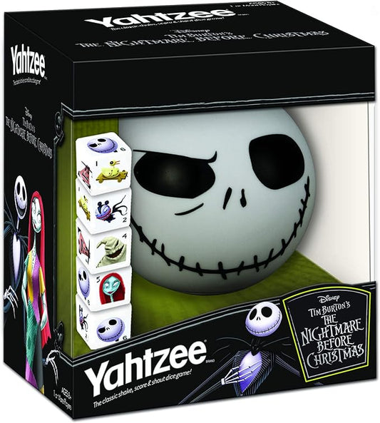 Disney Yahtzee The Nightmare Before Christmas Dice Game | Collectible Jack Skellington Toy | Family Dice Game & Travel Games