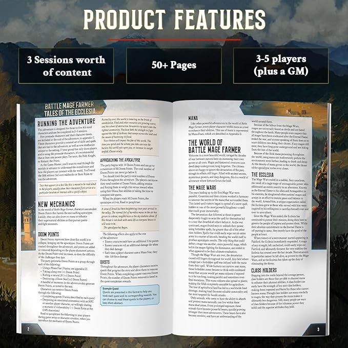 Battle Mage Farmer: Tales of The Ecclesia, a D&D 5e Compatible LitRPG Fantasy Adventure