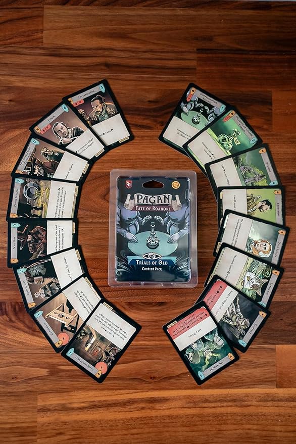 Pagan: Fate of Roanoke - Trials of Old Expansion Pack, Dueling Witch & Hunter Asymmetrical Deduction Card Game Filled with Intrigue & Mystery, 2 Players, 60 Mins