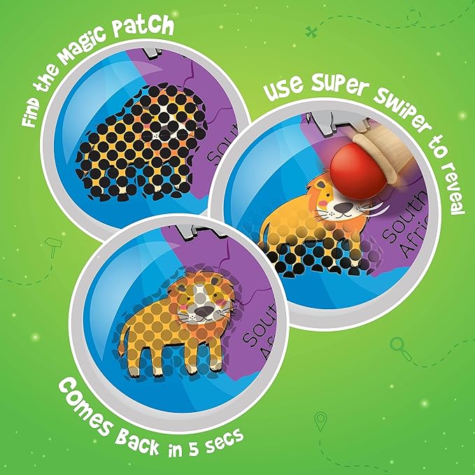 Imagimake Mapology Hidden Quest World Map Board Game | Magical Swipe & Reveal | Educational Toys for Ages 5-7 & 8-12 | Boys & Girls Toys Age 6-8 | Gifts for 10-Year-Old Boys