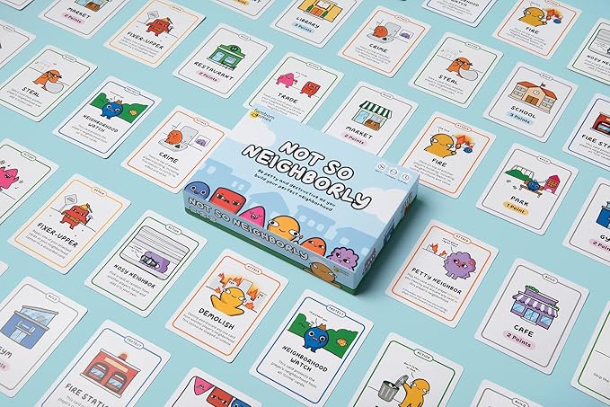 Not So Neighborly Card Game - Family Friendly Game Perfect for Game Nights - for Ages 7 and Up