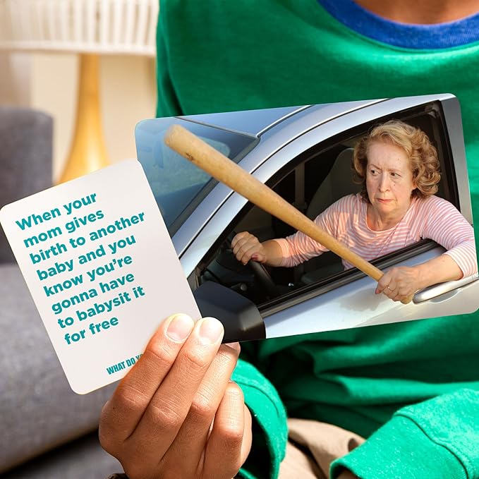 WHAT DO YOU MEME? Family Edition by Relatable – Kids Games 8+, Family Fun, TikTok Viral Game, Great Idea, Includes 300 Caption & 108 Photo Cards