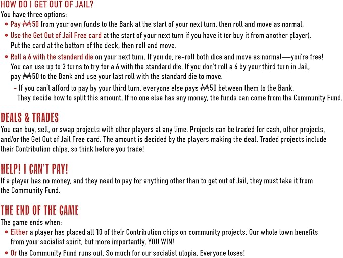 Monopoly Socialism Board Game Parody Adult Party Game