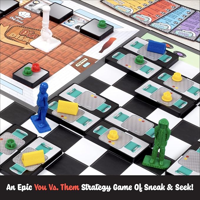 Diner Disaster – Hilarious Strategy Board Game for Families & Friends | Restaurant Owner vs. Health Inspector Party Game | Ages 8+ | 2–4 Players