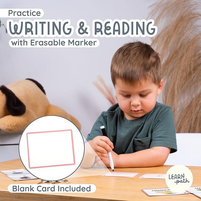Toddler Flash Cards for Ages 2+ - Real Image 470 Flash Cards for Toddlers 3-5 Years with Illustrations, Alphabet, First Words, Numbers, Colors, Shapes & Math Symbols