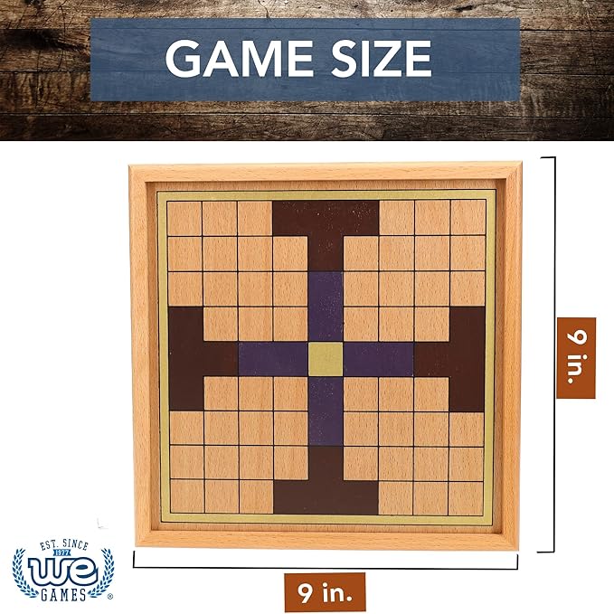 WE Games King's Table Wooden Games, Tablut Viking Strategy Board Games, 2 Player Games for Adults, Beautiful Home Decor, Wooden Board Games for Living Room Decor, Quality Birthday Gifts Museum Game