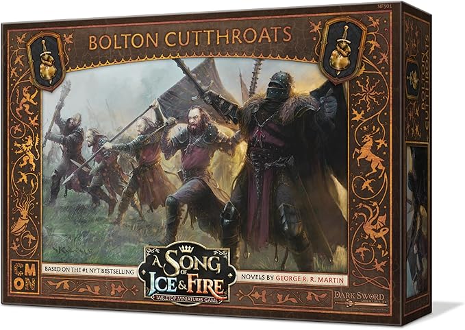 A Song of Ice and Fire Tabletop Miniatures Bolton Cutthroats Unit Box - Ruthless Mercenaries for Your Army, Strategy Game for Adults, Ages 14+, 2+ Players, 45-60 Minute Playtime, Made by CMON